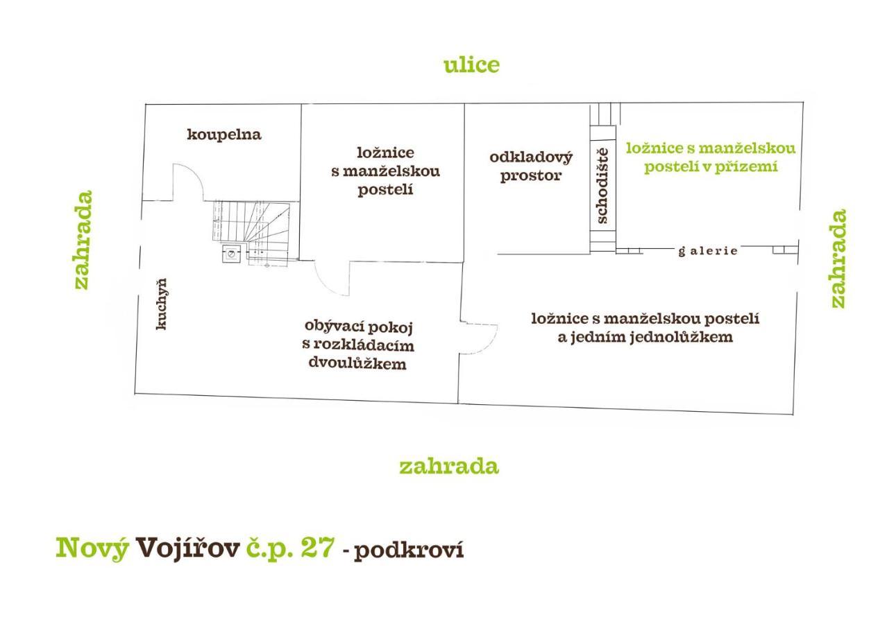 Chalupa Novy Vojirov Cp. 27 Nová Bystřice Zewnętrze zdjęcie